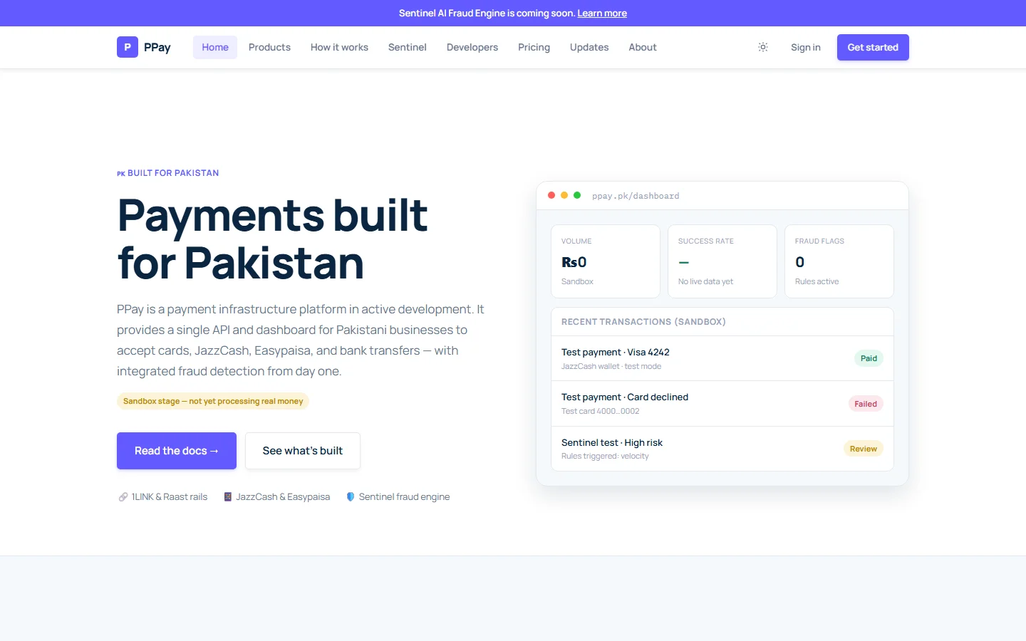 PPay website screenshot
