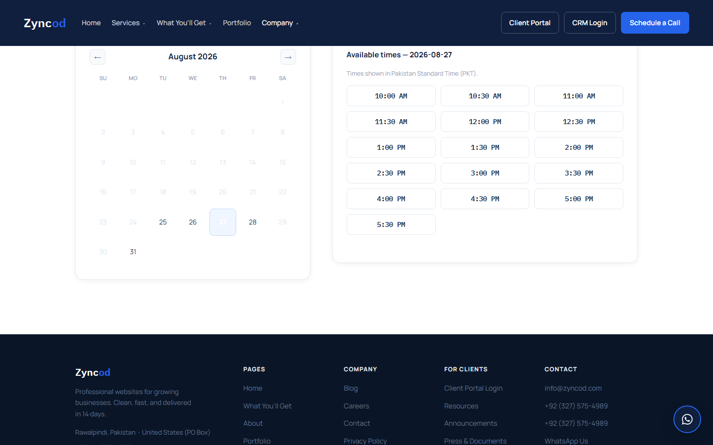 Booking & Appointments screenshot